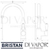 Bristan Renaissance Easyfit Sink Mixer Lever Tap Dimensions
